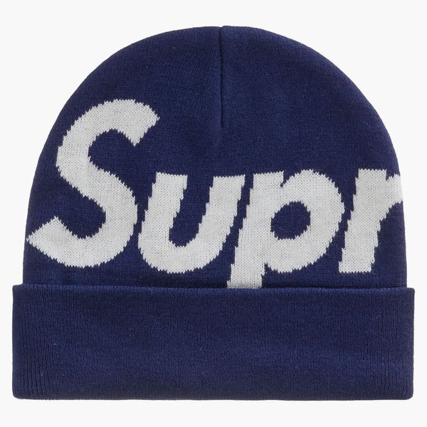 Supreme Big Logo Beanie (fw22) Navy