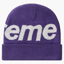 Supreme Big Logo Beanie (FW23) Dark Purple