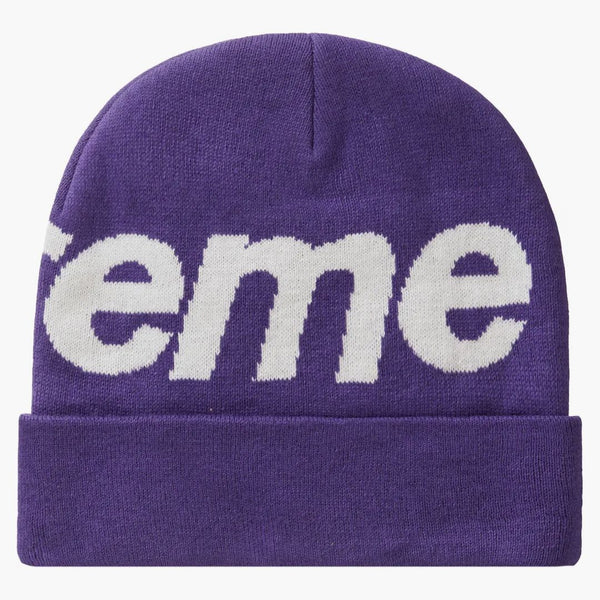 Supreme Big Logo Beanie (fw23) Dark Purple