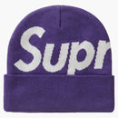 Supreme Big Logo Beanie (FW23) Dark Purple