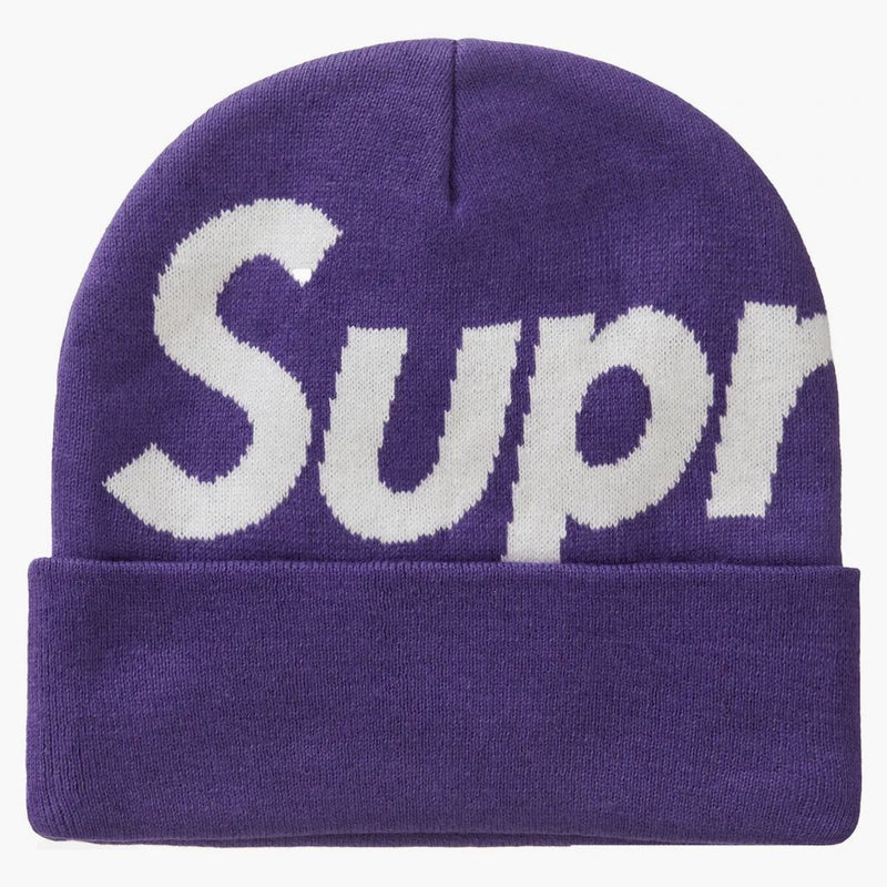 Supreme Big Logo Beanie (fw23) Dark Purple