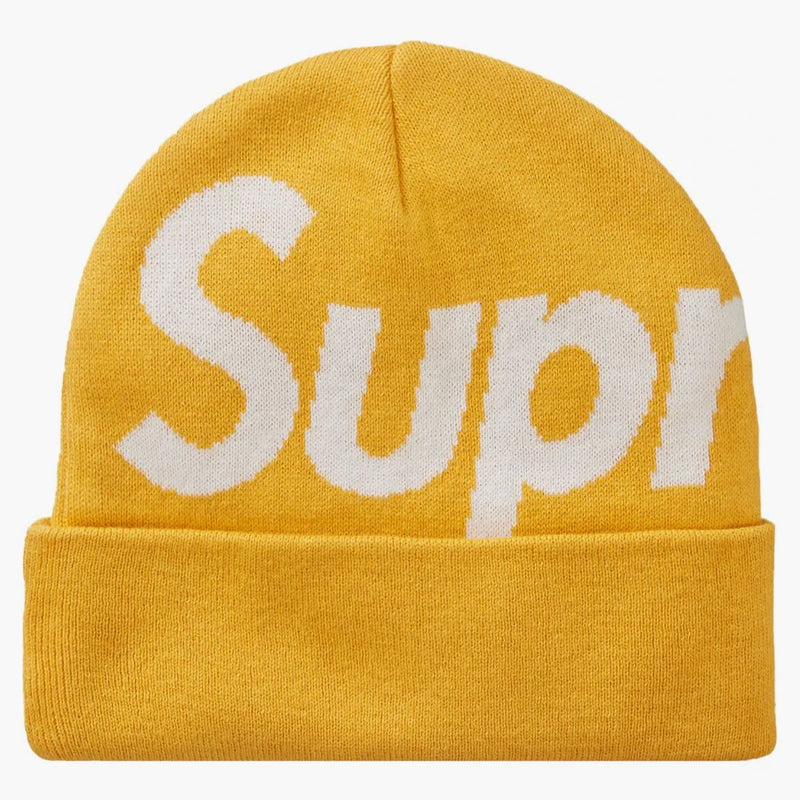Supreme Big Logo Beanie Beanie (FW23) Gold