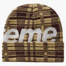 Nejvyšší Big Logo Beanie Beanie (FW23) Tan Plaid