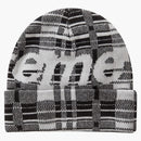 Supreme Big Logo Beanie (FW23) White Plaid
