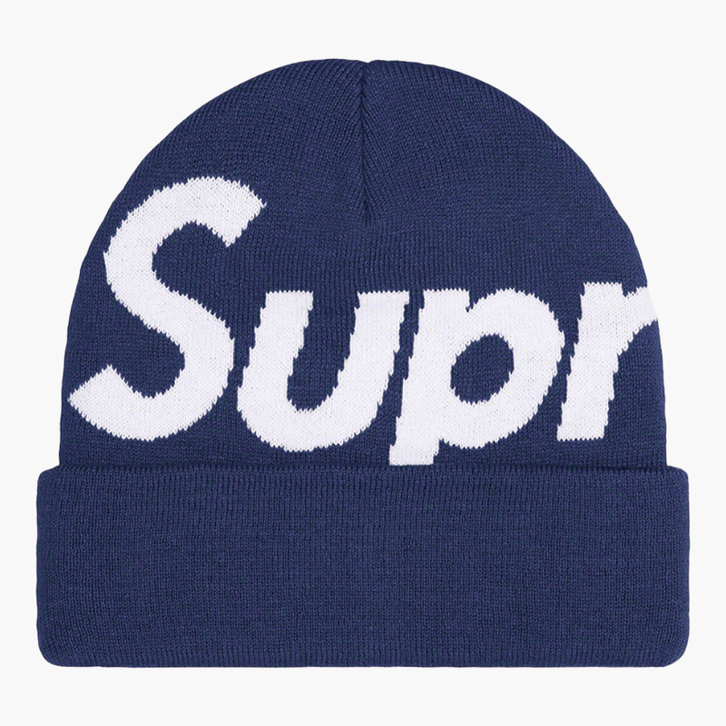 Supreme Big Logo Beanie Navy