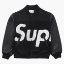 Supreme Big Logo Chenille Varsity Jacket Black