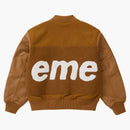 Supreme Big Logo Chenille Varsity Jacket Mustard