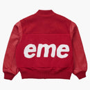 Supreme Big Logo Chenille Varsity Jacket Red