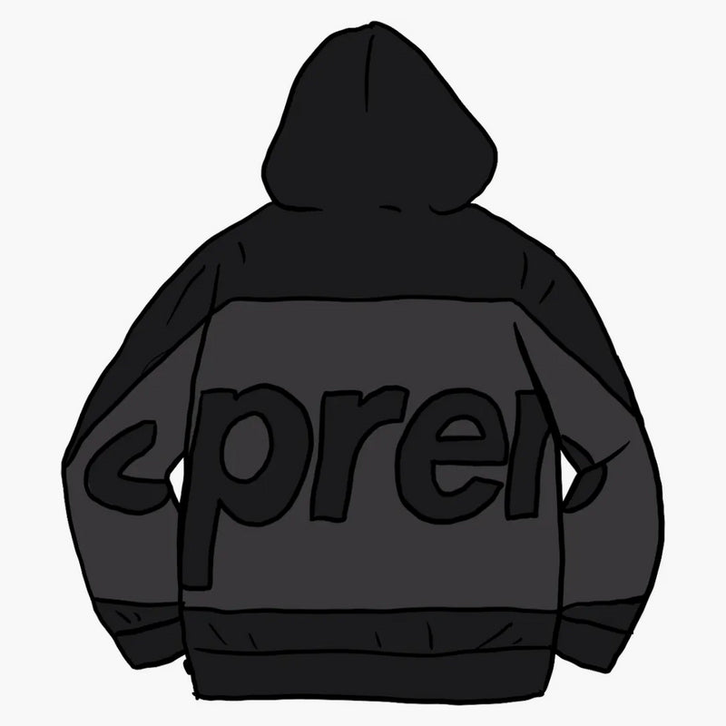 Supreme Big Logo Hooded Sweatshirt svart