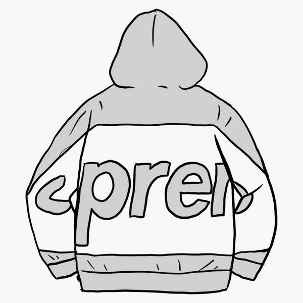 Supreme Big Logo Hooded Sweatshirt Heather Grey