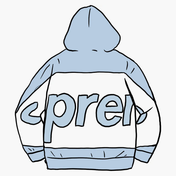 Supreme Big Logo Hooded Sweatshirt ljusblå