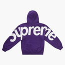 Supreme Big Logo Jacquard Hooded Sweatshirt Purple
