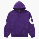 Supreme Big Logo Jacquard Hooded Sweatshirt Purple