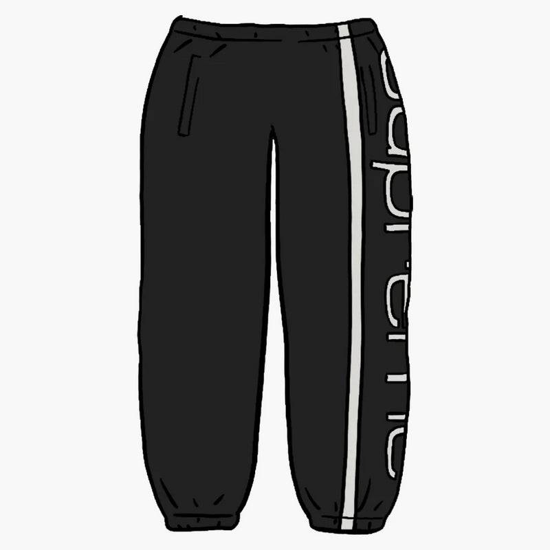 Nejvyšší velké logo obložené teplák černé
