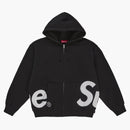 Supreme Big Logo Zip Up Hooded Sweatshirt Black
