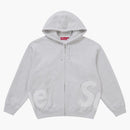 Supreme Big Logo Zip Up Hooded Sweatshirt Heather Gray