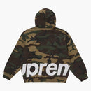 Supreme Big Logo Zip Up Hooded Sweatshirt Woodland Camo