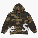 Supreme Big Logo Zip Up Hooded Sweatshirt Woodland Camo