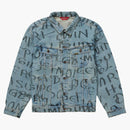 Supreme Black Ark Denim Trucker Jacket Blue