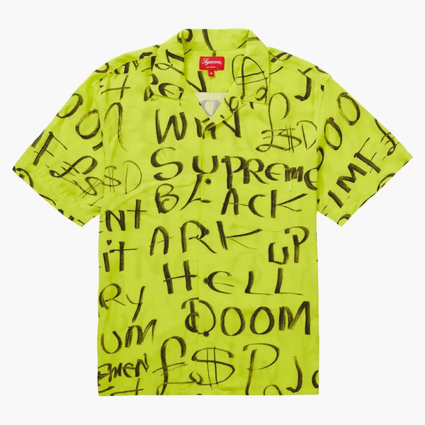 Supreme Black Ark Rayon S/s Shirt Fluorescent Yellow