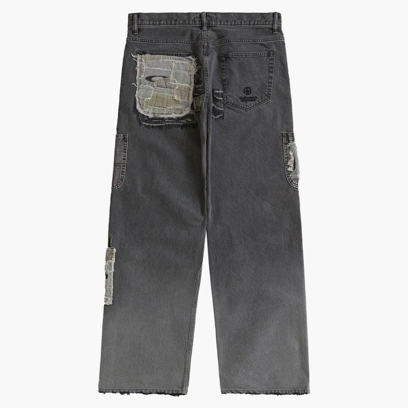 Nejvyšší Blackmeans opraven volný fit Jean Washed Black