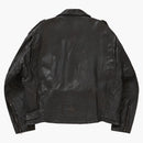 Supreme Blackmeans målade lädermotorcykeljacka svart