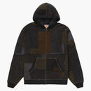 Supreme Blackmeans Patchwork Zip Up Hooded Sweater Black