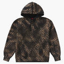 Supreme bleached leopard hooded sweatshirt black