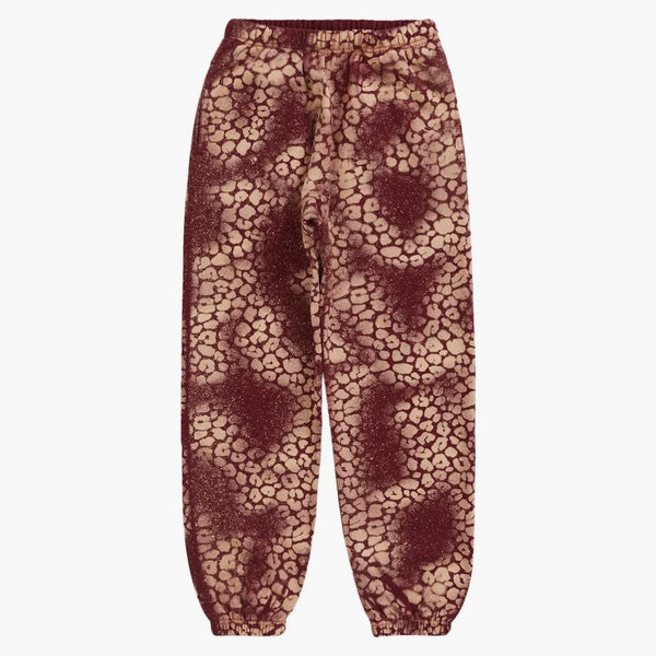 Supreme Bleached Leopard Sweatpant Cardinal