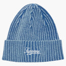 Supreme bleached rib beanie navy