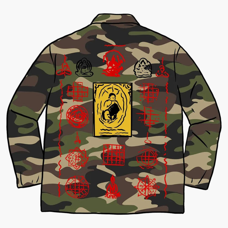 Supreme Blessings Ripstop Shirt Woodland Camo