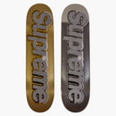 Supreme bling skateboard deck gold/silver set