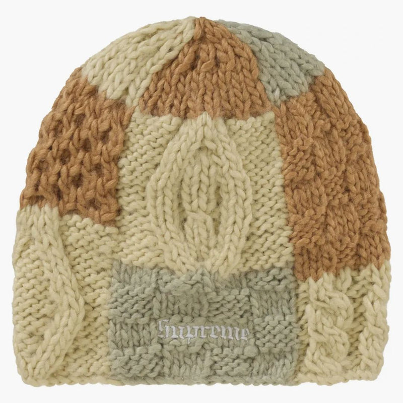 Supreme Block Knit Beanie Tan
