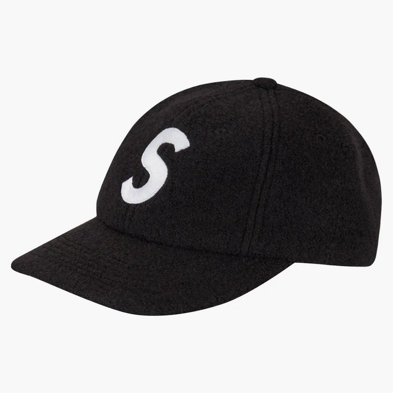 Supreme Boiled Wool S Logo 6-panel Black