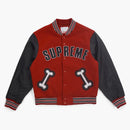 Supreme Bone Varsity Jacket Red