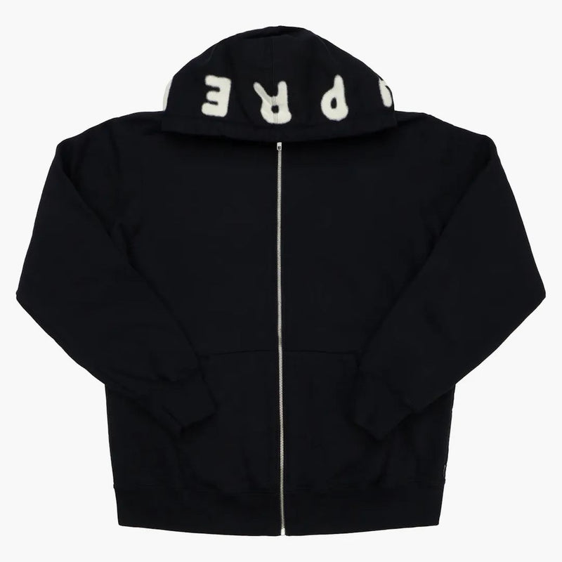 Nejvyšší kostní zip Up mikina černá