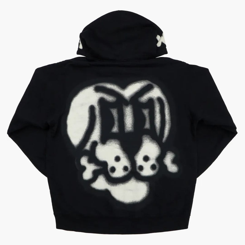 Nejvyšší kostní zip Up mikina černá