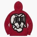 Supreme Bone Zip Up Sweatshirt Cardinal