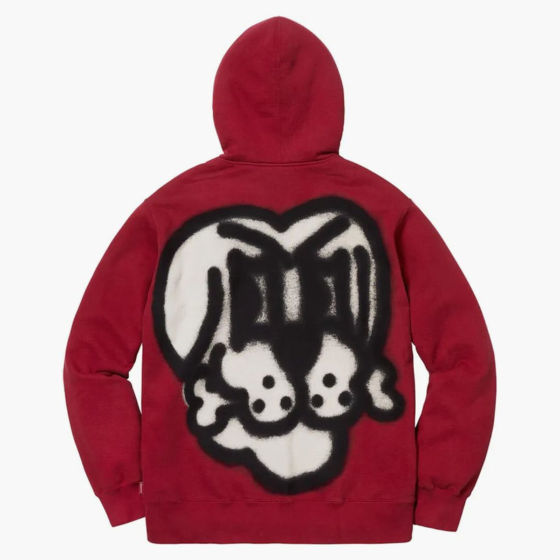 Nejvyšší kostní zip Up mikina kardinál