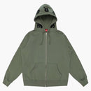 Supreme Bone Zip Up Sweatshirt Light Olive