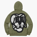 Supreme Bone Zip Up Sweatshirt Light Olive