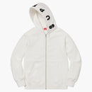 Supreme bone zip up sweatshirt white