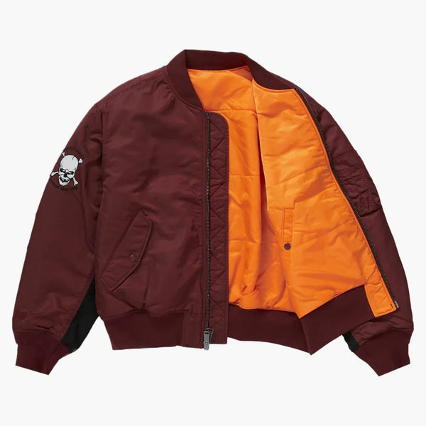 Supreme Bounty Hunter Ma-1 Jacket Borgogna