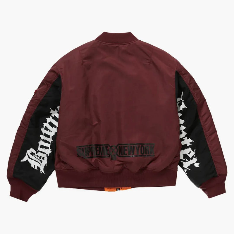Supreme Bounty Hunter Ma-1 Jacket Borgogna