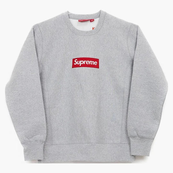 Supreme Box Logo Crewneck (FW15) Heather Grey