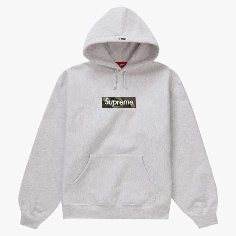 Mikina s kapucí nejvyšší krabice (FW23) Ash Grey