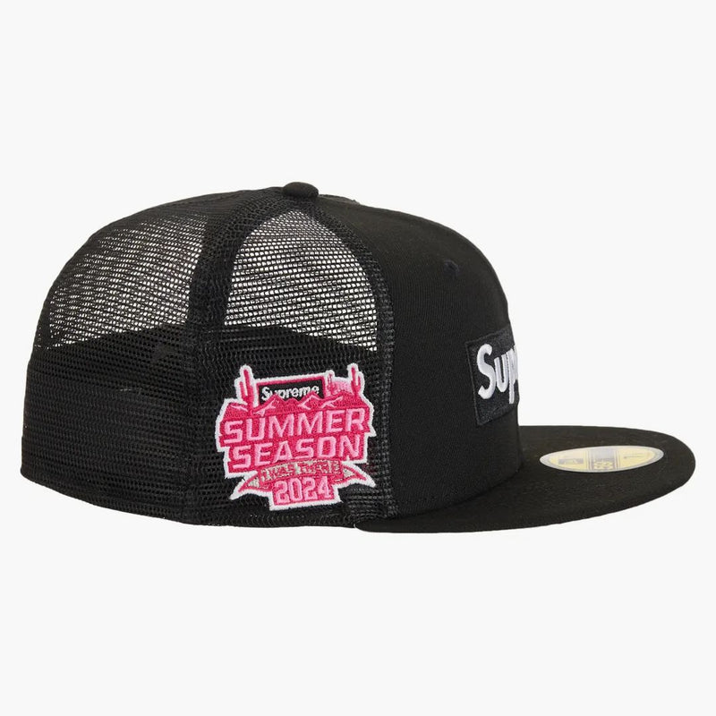 Logo Supreme Box Logo Zadní část nové éry Cap SS24 BLACK