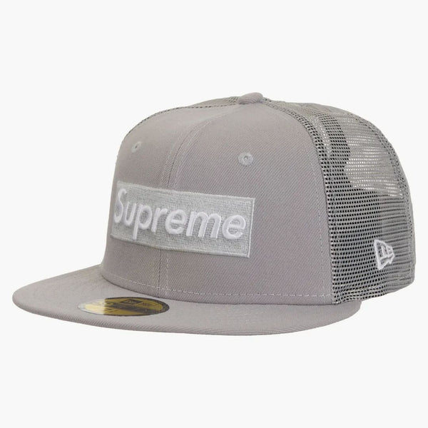 Supreme Box Logo Mesh Back New Era Cap Ss24 Gray
