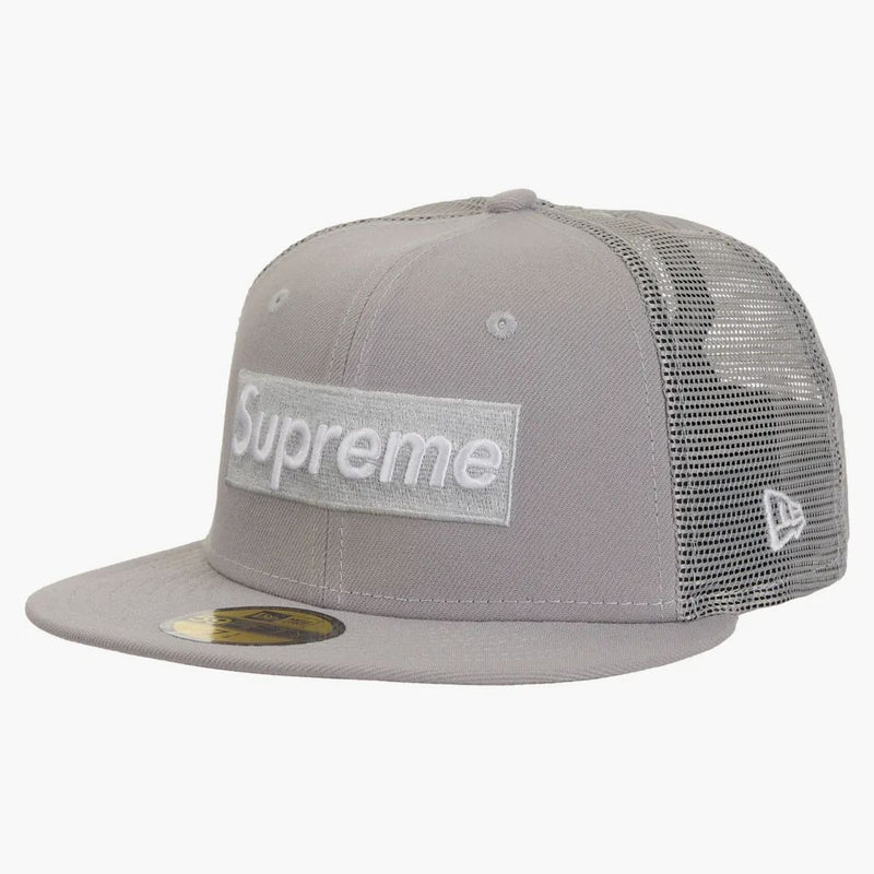 Supreme Box Logo Mesh Back New Era Cap Ss24 Gray