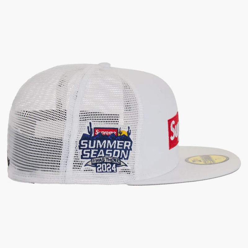 Supreme Box Logo Mesh Back New Era Cap Ss24 White